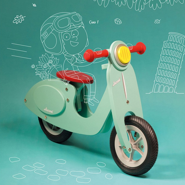 Biciklo balans Janod Scooter Mint drveno art.J03243 (2)