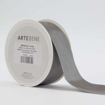 Traka ukrasna Artebene saten siva 25mx40mm art.111574 (25)