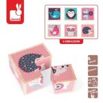 Puzle kocke Janod Baby Animals 4/1 drvene 9x9x4 +12 art.J08001 (6/18)