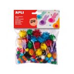 Loptice platnene pom-pons Apli gliter sorto boje 78/1 art.13062 (5)