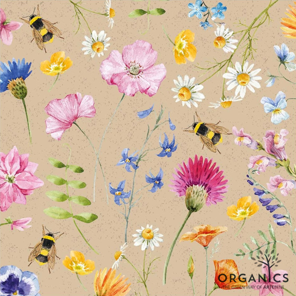 Salvete ukrasne Artebene Organics poljsko cvijece 33x33cm art.132706 (12)