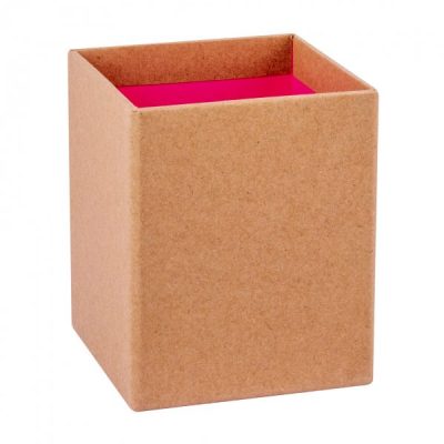 Drzac za olovke Apli Fluor kraft 75x75x90mm pink art.18692