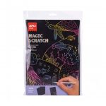 Set kreativni Apli Magic Scratch A4 10/1 + 5 drvenih alatki art.18226 (1/25)
