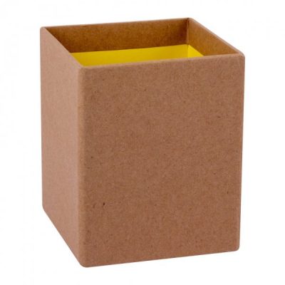 Drzac za olovke Apli Fluor kraft 75x75x90mm zuta art.18693