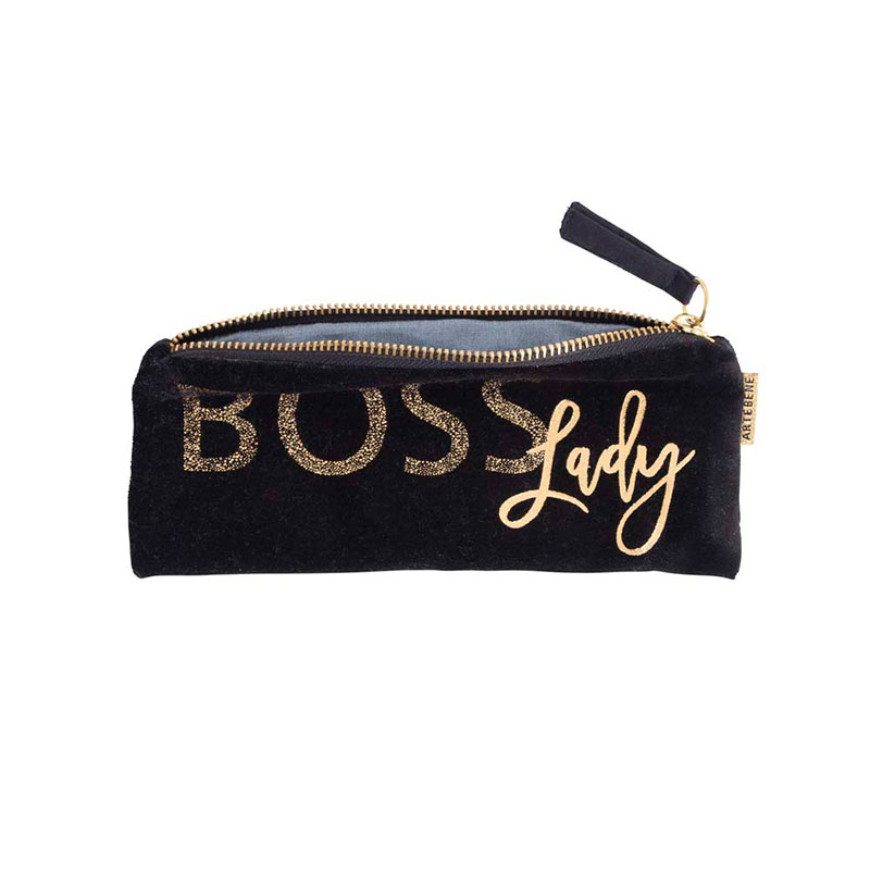 Neseser/pernica Artebene Boss Lady 20x8,5cm crni plis art.240958 (4)