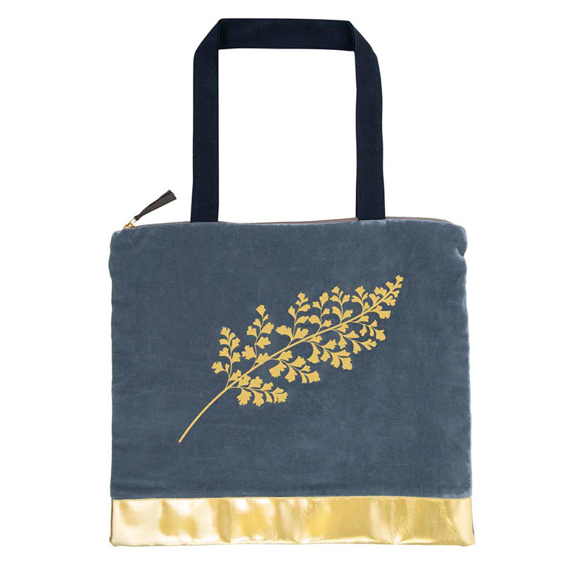 Torba/ceker zip Artebene paprat sivi plis 40x45cm art.241000 (2)