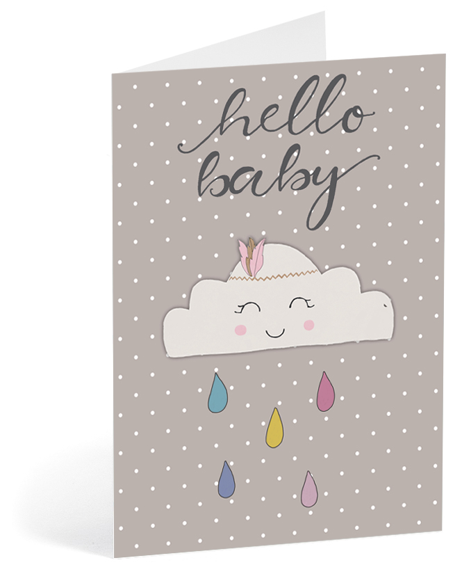 Cestitka baby Busquets Hello Baby Oblak 11,5X17 art.04.034.43151.0