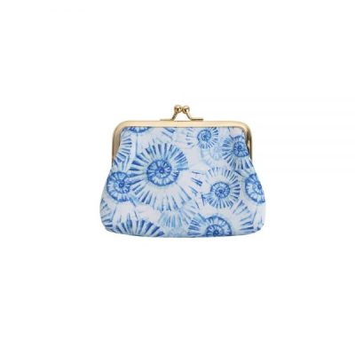 Etui za sitan novac na klip Artebene Summer skoljke 11x8cm plavi art.241053(4)