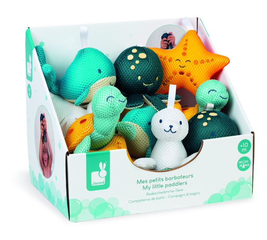 Spuzvice za kupanje Janod Zivotinje 8x8x12cm +10m art.J04728(15)