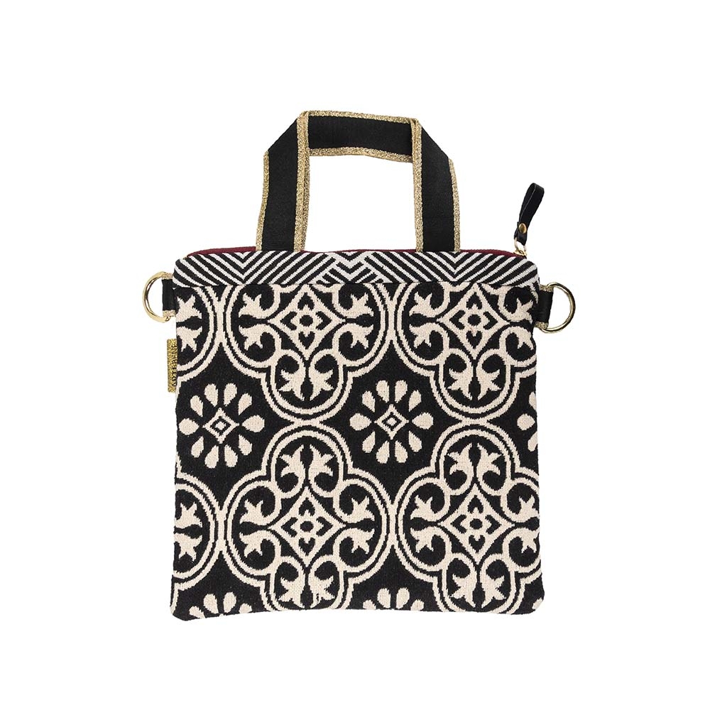 Torba/ceker sa zipom Artebene Majoie 30x30cm crno bijela pamuk art.250023 (2) - Image 2