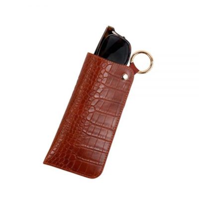 Etui za naocale Artebene Majoie 8,5x17cm smedji veganska koza art.252022 (4)