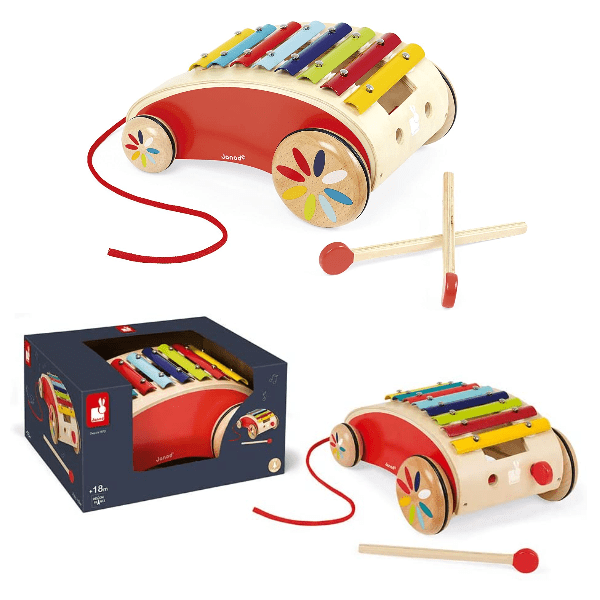 Igracka na povlacenje Janod ksilofon 28.5x22x14 cm drvena +18m art.J05380