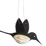 Ptica dekorativna Tranquillo 15x11,5cm crna papirna art.MX690