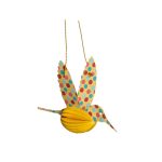 Ptica dekorativna Tranquillo 9x13cm zlatna papirna art.MX781