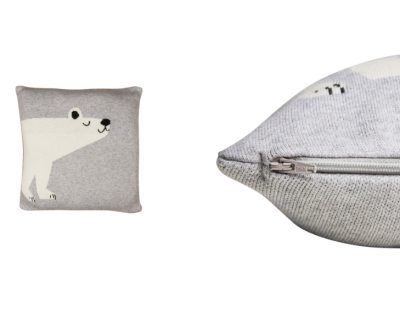 Jastuk djeciji Tranquillo 35x35cm polarni medo sivi art.KUS606