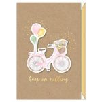 Cestitka Artebene HB Keep on rolling 7,5x11,5cm bicikl art.124354