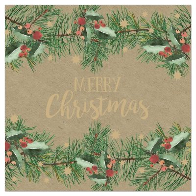 Salvete ukrasne Artebene NG Xmas 33x33cm natur art.133115