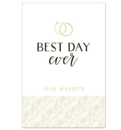 Cestitka Artebene Wedding Best Day Ever 17,5x11,5cm art.124126