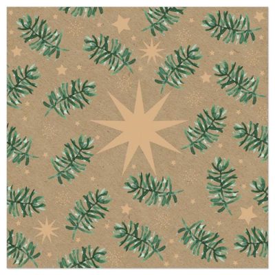 Salvete ukrasne Artebene NG Xmas 33x33 zvijezda+borove iglice art.132988