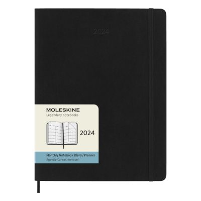 Notes planer mjesecni Moleskine crni 19x25cm 2024 MP (9)