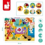 Puzzle taktilne Janod 65x50x0.3cm 20/1 2-4 art.J02686