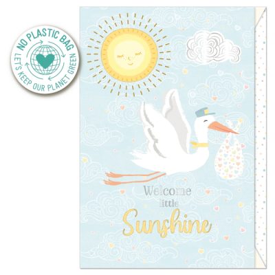 Cestitka za rodjenje Welcome Little Sunshine Blue art 124838
