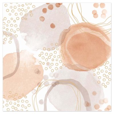 Salvete Artebene Brown Watercolour Circles 33x33cm art 132941