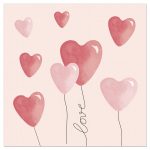 Salvete Artebene HB balloon hearts nude 33x33cm art 133030