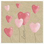 Salvete organske balloon hearts Artebene art 133031 33x33cm
