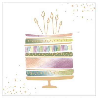 Salvete Artebene Birthday Cake White 33x33cm art 133085