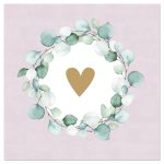 Salvete Heart & Eucalyptus Taupe art 133201