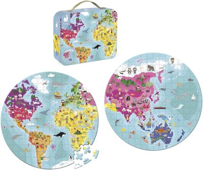 Puzle svijeta okrugle 208 kom Janod art.J02655