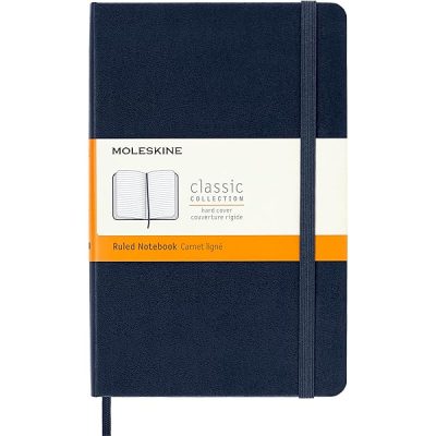 Notes Moleskine Medium na linije tvrde korice crni 11,5x18cm