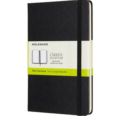 Notes Moleskine dzepni bez linija crni tvrde korice 9x14cm