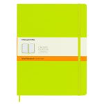 Notes Moleskine XL na linije, tvrde korice, limun zeleni 19x25cm