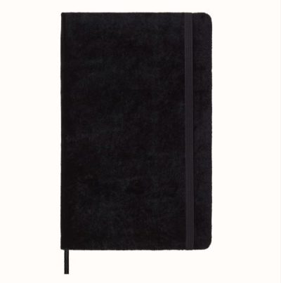 Notes Moleskine Velvet Large na linije crni 13x21 cm