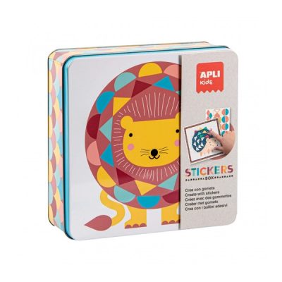 Naljepnice u limenoj kutiji Lav APLI art.14590