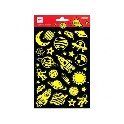 Naljepnice Glow in the dark Space Apli art.18561