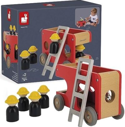 Drvena igracka vatrogasno vozilo Janod art. J04632