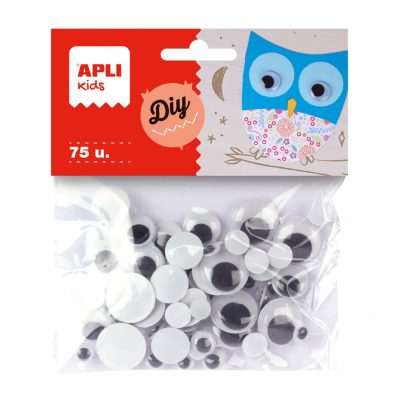 Samoljepljive oci crne 75/1 APLI art.13058