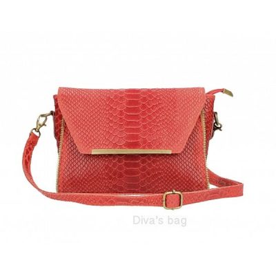 Torba zenska Diva's Nita kozna Rosso art.TR185/RO