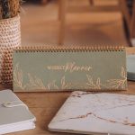 Planer stolni sedmicni Artebene Majoie 32x11cm mint vegan koza art.220800 (4)